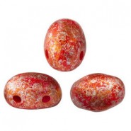 Les perles par Puca® Samos Perlen Opaque coral red tweedy 93200/45703